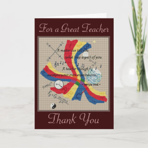 FÜR EINEN GROSSEN LEHRER DANKESKARTE