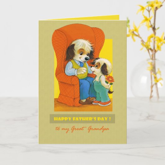 Für einen Großvater am Vatertag Karte (Gelbe Blume)