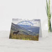 Für einen Kollegen, Pferd und Landschaft Geburtsta