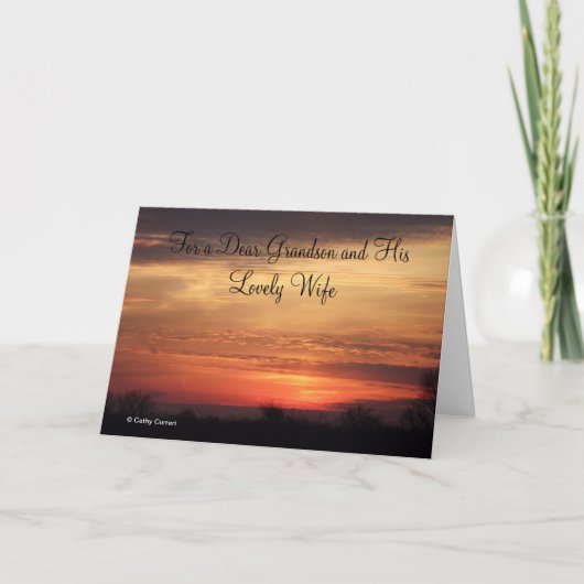 Für einen lieben Enkel und seine Ehefrau Jubiläums Karte (Vorderseite)