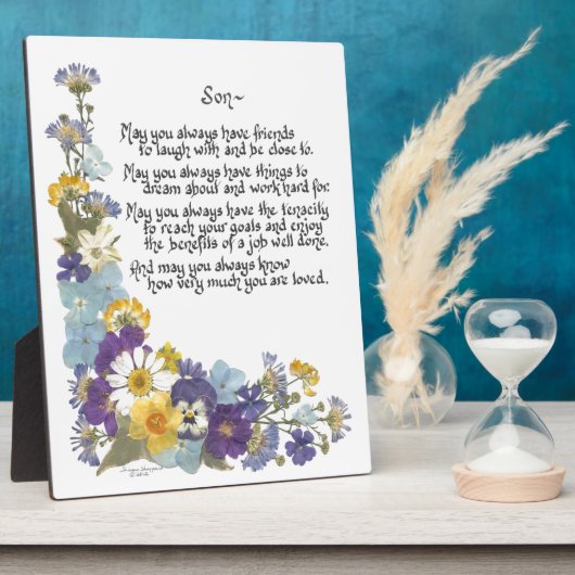 Für einen Sohn Fotoplatte (Seite)