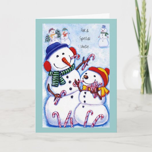 Für einen speziellen Onkel Feiertagskarte (Vorderseite)