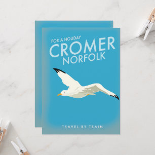Für einen Urlaub Cromer Norfolk Bahn Poster.