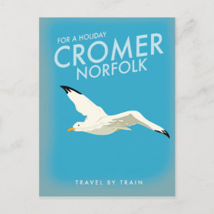 Für einen Urlaub Cromer Norfolk Zug Reiseplakat. Postkarte