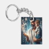 Für einen Vater, der Zauber machen kann (2) Schlüsselanhänger (Vorderseite links)