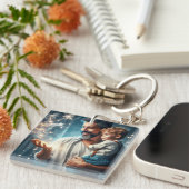 Für einen Vater, der Zauber machen kann (2) Schlüsselanhänger (Vorderseite rechts)