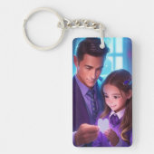 Für einen Vater, der Zauber machen kann Schlüsselanhänger (Vorderseite)