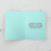 Für einen wunderbaren Freund Weihnachten Karte (Innenseite)