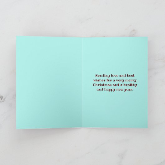 Für einen wunderbaren Freund Weihnachten Karte (Innenseite)