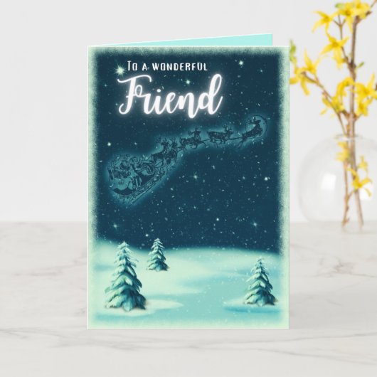 Für einen wunderbaren Freund Weihnachten Karte (Gelbe Blume)