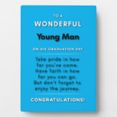 Für einen wunderbaren jungen Mann an seinem Abschl Fotoplatte (Vorderseite)