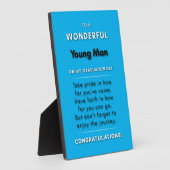 Für einen wunderbaren jungen Mann an seinem Abschl Fotoplatte (Seite)