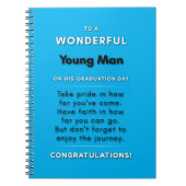 Für einen wunderbaren jungen Mann an seinem Abschl Notizblock (Vorderseite)