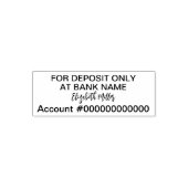 Für Einzahlung nur Script Name Bank App Konto Nr. Permastempel (Design)