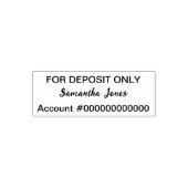 Für Einzahlungen nur Devisenname Bank Konto Nr. Permastempel (Design)