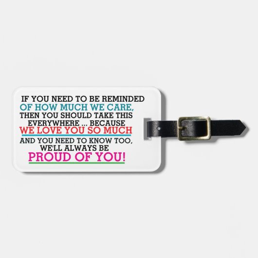 Für Eltern oder Kinder Tag Gepäckanhänger (Vorderseite horizontal)