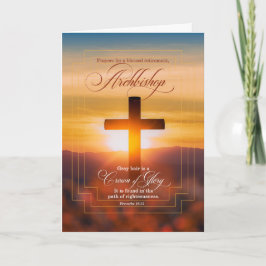 für Erzbischof Blessings Christliche Cross Retirti Karte