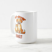 Fur‑ever Family – Funny Cat and Dog Lover Kaffeetasse (Vorderseite Links)