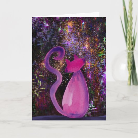 Fur-Ever in Our Hearts Cat Sympathy Card Karte (Vorderseite)