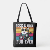 Fur-Ever Rock & Roll With A Rockin Corgi Tasche (Rückseite)