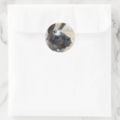 Fur Face Runder Aufkleber (Tasche)