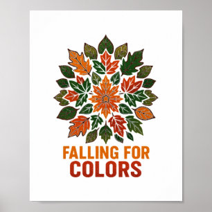 Für Farben fallen Herbstlaub Laub Thanksgiving Poster