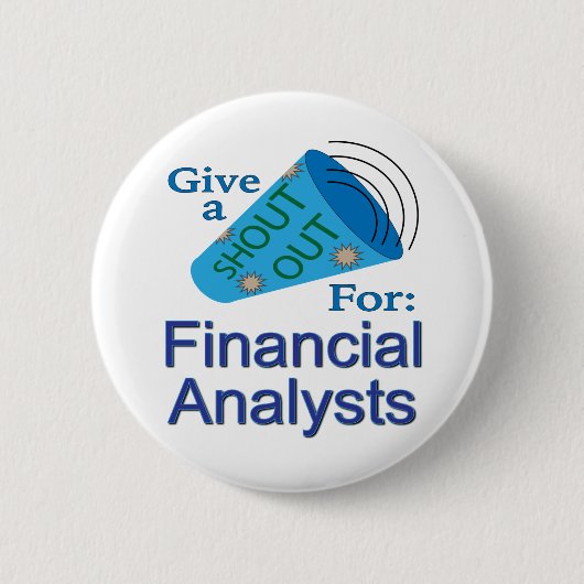 Für Finanzanalysten ausrufen Button (Vorderseite)