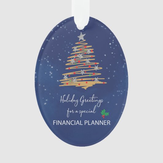 Für Finanzplaner Weihnachtsbaum-Individuelle Name Ornament (Vorderseite)