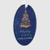 Für Finanzplaner Weihnachtsbaum-Individuelle Name Ornament (Vorderseite)