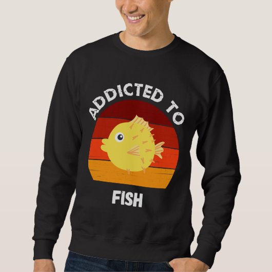 Für Fisch Aquarium Puffer Fisch vorgesehen Sweatshirt (Vorderseite)