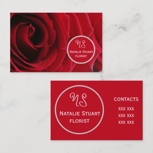 für Floristin Visitenkarte (Vorne/Hinten)