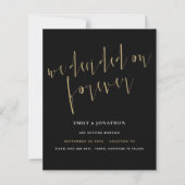 Für Forever Gold Black Save the Date beschlossener (Vorderseite)
