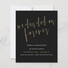 Für Forever Gold Black Save the Date beschlossener