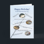 Für Foster Son, Fishing-Witze Geburtstagskarte Karte<br><div class="desc">Lass dich Fischer mit diesen schrecklich fanatischen Witzen lachen! Eine Geburtstagskarte,  um jeden Angler Groan zu machen!</div>