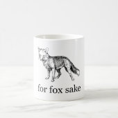 Für Fox-Grund - Vintager Hand-Gezeichneter Fox Kaffeetasse (Mittel)