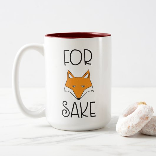 Für Fox-Grund Zweifarbige Tasse (Mit Donut)