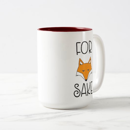 Für Fox-Grund Zweifarbige Tasse (VorderseiteRechts)