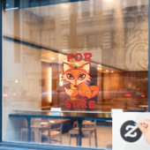 Für Fox Sake Fensteraufkleber (Café-Fenster)