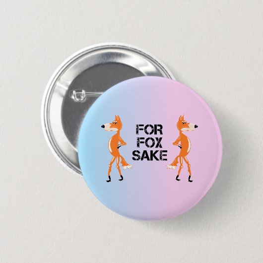 Für Fox Sake Foxes mit einer Uneinigkeit. Button (Vorne & Hinten)