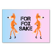 Für Fox Sake Foxes mit einer Uneinigkeit. Tischnummer (Vorderseite)