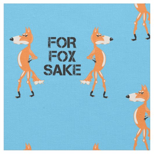 Für Fox-Sake-Füchse mit Streitgesprächen Stoff (Nahaufnahme)