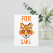 Für Fox Sake Funny Postkarte (Stehend Vorderseite)