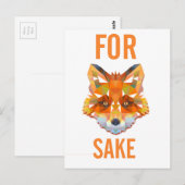 Für Fox Sake Funny Postkarte (Vorne/Hinten)