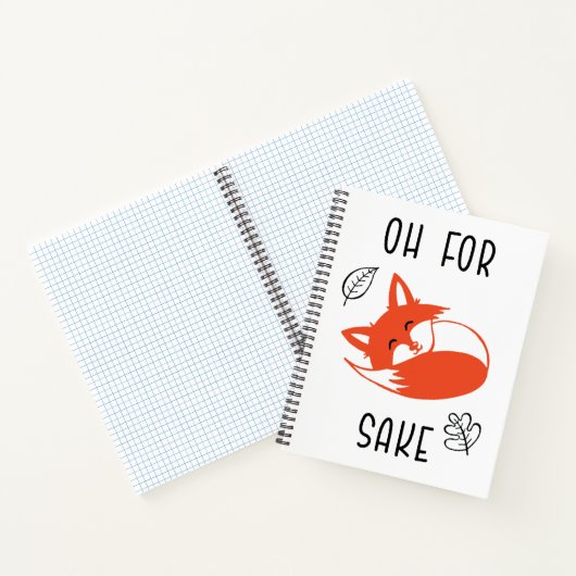 Für Fox Sake Funny Reynard Animal Vixen Notizblock (Innenseite)