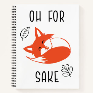 Für Fox Sake Funny Reynard Animal Vixen Notizblock