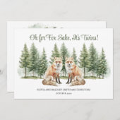 Für Fox Sake ist es Zwillinge Foodland Fox Schwang Ankündigung (Vorne/Hinten)