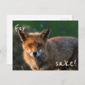 Für Fox Sake Postkarte (Vorne/Hinten)