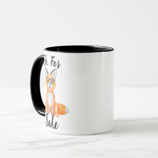 Für Fox Sake Pun Funny Novelty Tasse (Vorderseite Links)