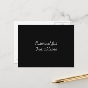 Für Franchisenehmer reserviert Postkarte