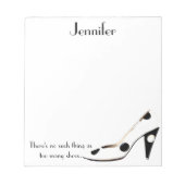 Für Frauen, die Schuhe der Liebe - Schwarzweiß Notizblock (Vorderseite)